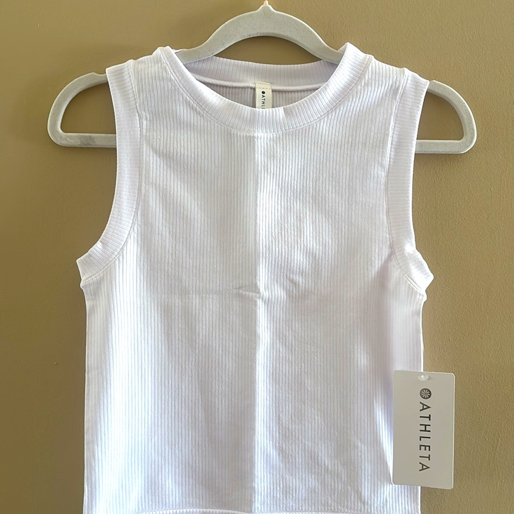 Athleta Renew Seamless Muscle Tank. Bright White. Small. NWT. - Picture 2 of 5